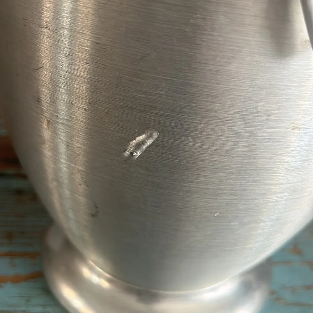Vtg Atomic Kromex Spun Aluminum Ice Bucket Barware Streamline MCM Hollywood